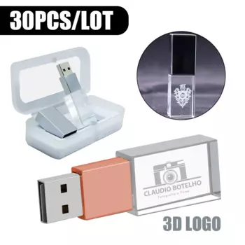 Флэш-накопитель Usb 2,0 со светодиодной подсветкой, 32/4/8/16/64 ГБ, 30 шт./партия