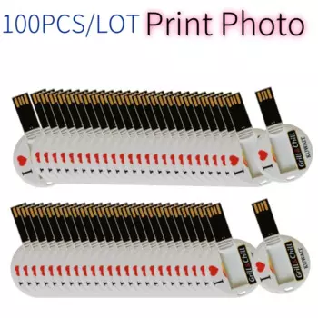Флеш-накопитель USB 100 с цветным принтом, 2,0 ГБ, 64 ГБ, 128 шт./партия