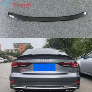 Флуоресцентный спойлер для багажника автомобиля Audi A3 S3 Sline RS3 седан 2013 - 2019 из настоящего углеродного волокна/ФАП