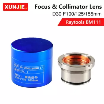 Фокусировочный коллиматорный объектив D30 F100 F125 F155mm с держателем объектива для Raytools, волоконно-лазерная режущая головка 3 кВт