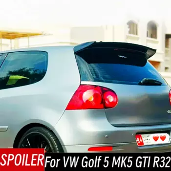 Для 2004-2009 VW Volkswagen Golf 5 MK5 GTI R32 задняя крыша багажника, спойлер, крылья, черный карбоновый автомобильный внешний тюнинг, аксессуары
