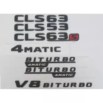 Значки Эмблемы для Mercedes Benz Black W218 C218 X218 C257 C219 CLS53 CLS63 AMG символы V8 BITURBO 4 шт.