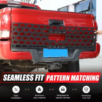 Для Toyota Tacoma 2016-2022 алюминиевый сплав черный автомобиль задняя дверь панель багажник органайзер для инструментов стойка автомобильные аксессуары