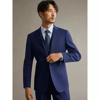 Формальные синие мужские костюмы Slim Fit, комплект из трех предметов, куртка, брюки, жилет, полный комплект, высокое качество, свадебная мужская одежда, блейзер, костюм Homme