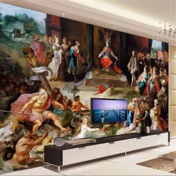 Фотообои beibehang на заказ, 3d обои, европейская дворец, картина маслом, празднование короля, фон для телевизора, настенные бумаги, домашний декор
