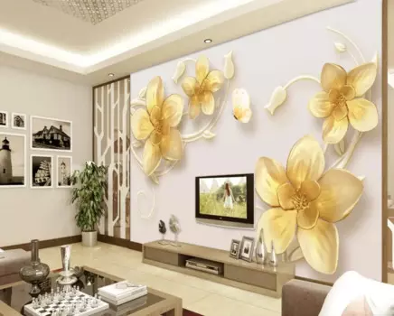 Фотообои beibehang на заказ, фотообои с цветочным рисунком для гостиной, задний фон для телевизора, 3D обои для украшения стен, художественная живопись