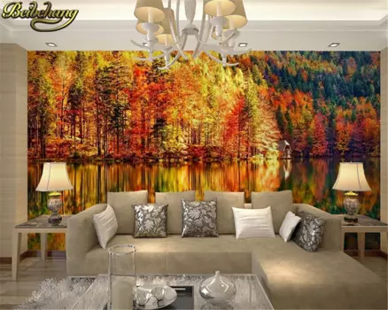 Фотообои beibehang с изображением березового леса, настенные наклейки, 3d обои, пейзаж для украшения стен
