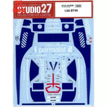 Фотообои для фотоаппарата Studio 27, модель автомобиля в масштабе 1/20, браам BT46 для Tamiya DC846, подарок хобби для профессиональных взрослых