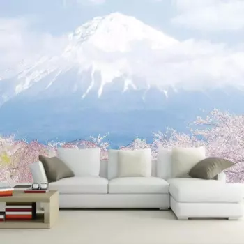 Фотообои на заказ, фоны с креплением Fuji и цветущей вишни, 3D обои для детской комнаты, гостиной, спальни, ПВХ обои