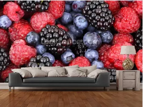 Фотообои на заказ, лесные фрукты, 3D КУХОННЫЕ обои, Настенные обои для гостиной, спальни, ресторана, водонепроницаемые обои из ПВХ