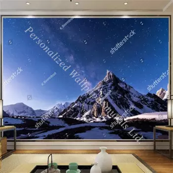 Фотообои с изображением звездного ночного пейзажа, пакистанские фотообои для гостиной, телевизора, дивана, Настенный декор, самоклеящаяся настенная 3d Бумага