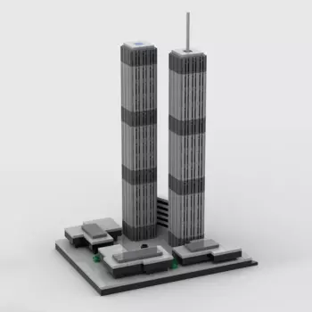 Фотообои World Trade Center Micro (1973-2000), модель строительного блока, сращенная игрушка, пазл, подарок для детей