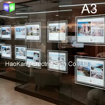 Фоторамка со светодиодной подсветильник кой для окон недвижимости