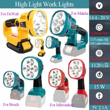 Фотовспышка для Bosch, DeWalt, Milwaukee, Black Decker, литий-ионная батарея
