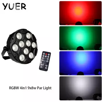 Фотовспышка, полноцветная, 9x8 Вт, 8 каналов, DMX512