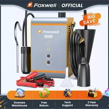 FOXWELL SD201 Автомобильная дымовая машина Встроенный воздушный компрессор EVAP Вакуумный диагностический тестер выхлопной трубы Детектор утечки дыма