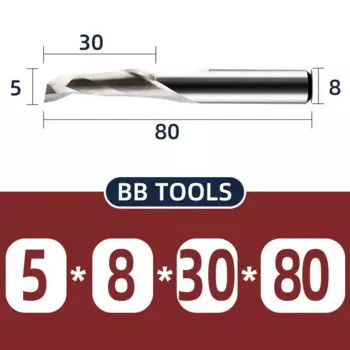 Фреза BB 1-зубая концевая из быстрорежущей стали 3-10 мм