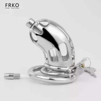 FRKO Male Lock Cock Chastity Cage with Silicone Urethral Catheter трусы мужские BDSM Men Pleasure Advanced Player Sex Toy 18+