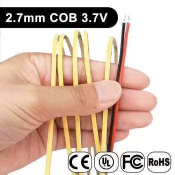 FUNZENXIN Светодиодная лента COB 2,7 мм 480leds/м 3000K/4000K/6000K