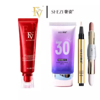 FV основа для макияжа Shezi, набор для макияжа, косметический крем для лица, крем для ухода за кожей лица, косметика для жирной кожи