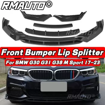 G30 Lip Carbon Fiber Автомобильный передний бампер Спойлер Сплиттер Губная защита Обвес Комплект кузова для BMW G30 G31 G38 M Sport 2017-2023 Комплект кузова