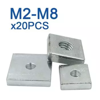 Гайки квадратные оцинкованные AZKD M3 M4 M5 M6
