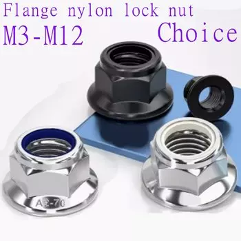 Гайки ZFhong M3-M12 нержавеющая сталь с черным фланцем