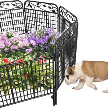GARDEN & HOME, 4 упаковки, 44 дюйма, высота 12 футов, длинные декоративные панели для садового забора, границы, забор для собак для двора, уличный нержавеющий