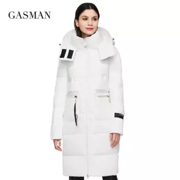GASMAN 2022 женские пальто с капюшоном, пуховая парка, женская зимняя куртка, длинная теплая верхняя одежда, женская одежда, модная брендовая куртка, осень 379