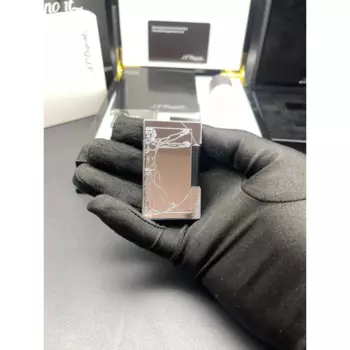 Газовая зажигалка, зеркальный дизайн с открытым пламенем и регулируемым пламенем, Классический Серебряный подарок от Da Vinci