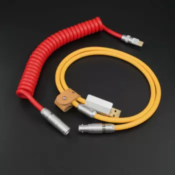GeekCable Ручная пользовательская компьютерная клавиатура Data Helix Задняя воздушная заглушка Серия Резина Красный Желтый