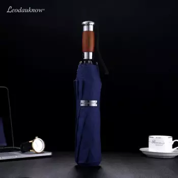 Leodauknow Большой складной зонт темно-синий/черный