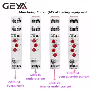 GEYA GRI8 Реле тока 0.05A-16A AC24-240V / DC24V