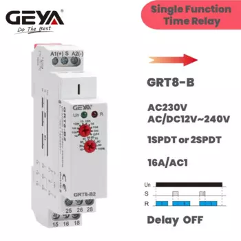 Электронное реле времени задержки GEYA GRT8-B OFF
