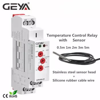 GEYA GRW8 Реле контроля температуры 16A AC/DC 24-240В
