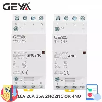 GEYA GYHC 4P 25A Модульный контактор