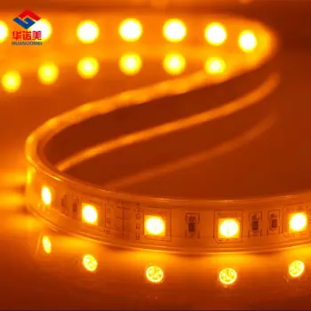 Гибсветодиодный желтая светодиодная ленсветильник s/M 5 м 5050 60LED 12 В Гибкая неоновая лента Белая печатная плата Водонепроницаемая силиконовая трубка IP67 SMD светильник лампа s лампа