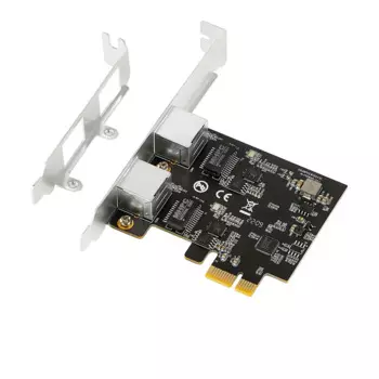 Гигабитная сетевая карта, 2,5 ГГц, 2 порта, 2500 Мбит/с, PCIe 2,5 ГБ