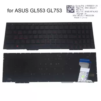 GL553 RU игровая клавиатура с подсветкой для ASUS Rog GL553VW GL553V GL553VE GL753VW Русская клавиатура для ноутбука по выгодной цене части 0KNB0 6674UA00