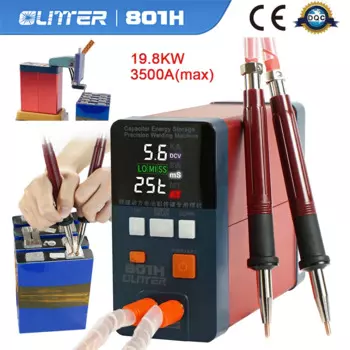 GLITTER 801H точечный сварочный аппарат 19.8KW 3500A сильноточный импульсный точечный сварочный аппарат для алюминиево-никелевого литий-железо-фосфатного аккумулятора