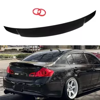Глянцевый черный удлинитель для багажника автомобиля Infiniti G35 G25 G37 Q40 4 двери седан 2007-2015 комплект губ для заднего крыла