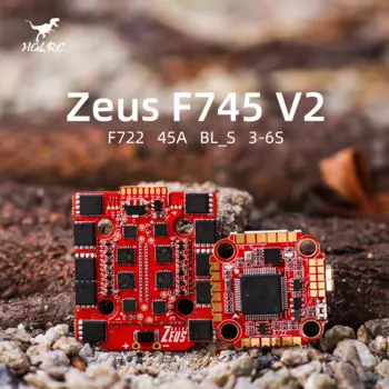 Гоночный Дрон HGLRC Zeus F745 V2 STACK FPV 3-6S F722 Контроллер полета 45A BL_S 4 в 1 ESC для радиоуправляемого FPV квадрокоптера Фристайл дрона