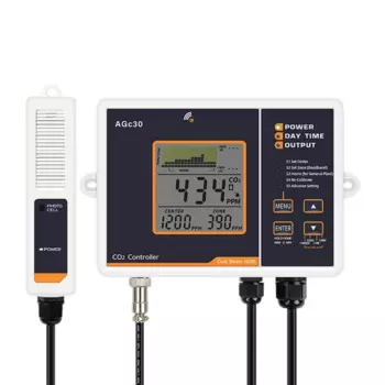 ГОРЯЧАЯ ПРОДАЖА Agc30 умный контроллер CO2 двухканальный NDIR датчик CO2 день и ночь детектор углекислого газа для теплицы вилка стандарта США