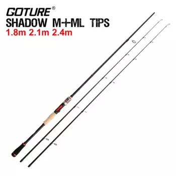 Goture SHADOW 1,8 м 2,1 м 2,4 м Спиннинговая удочка для литья удочка 2 шт. удочка для рыболовной приманки M ML карп окунь аксессуары для рыбалки