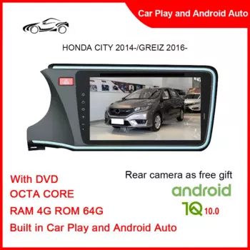 GPS-навигатор для HONDA CITY 2014-/ GREIZ 2016- 8 дюймов, ОЗУ 4 Гб, ПЗУ 64 ГБ