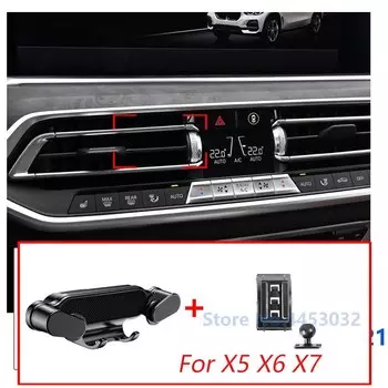 Гравитационный Автомобильный держатель для телефона для BMW X5 G05 X6 G06 X7 G07 2019-2021, прочная база, не блокирующее крепление на вентиляционное отверстие, подставка для GPS, аксессуары