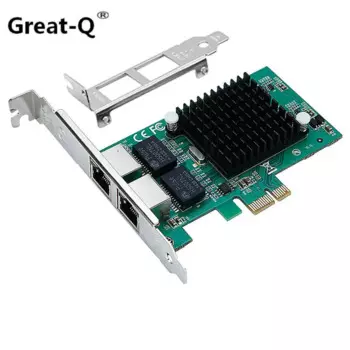 Great-Q новая сетевая карта Pci express gigabit Ethernet pice гигабитная двойная сетевая карта RJ45 бездисковая загрузка intel82575EB chipest