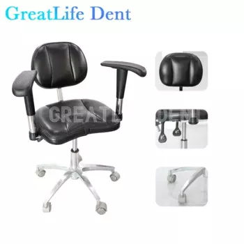 GreatLife Dent Стоматологический медицинский эргономичный табурет-седло Стул Татуировка Волокно Кожаное управление ногами Работающий подлокотник Стоматологическое кресло