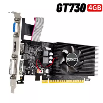 GT730 4 Гб DDR3 128 бит видеокарта для настольных игр видеокарты PCI-express 16X HDMI-Совместимость + VGA + DVI низкий уровень шума для настольных ПК