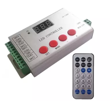 H802SE; Светодиодный контроллер программируемый, с поддержкой SD карт пикселей; Контроллер DMX WS2811 APA102 LPD8806 WS2812 WS2815 Светодиодная лента; С ИК-пультом